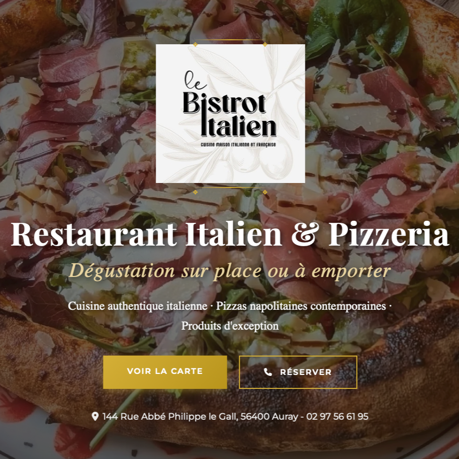 site web bistrot italien auray communication