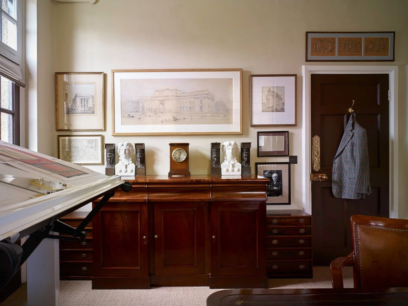 Architect's office within the restored Neo-Georgian former Post Office, showcasing the Practice's architectural heritage.