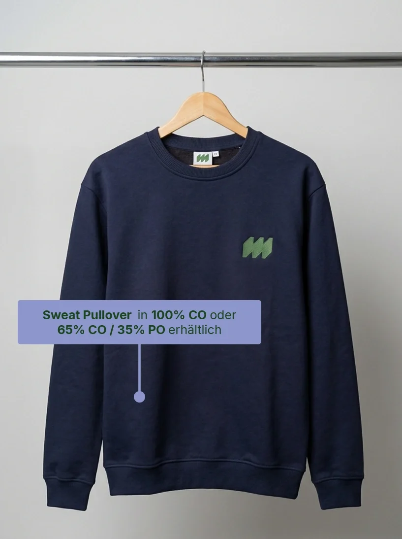 Dunkelblauer Pullover mit Kimpex Logo