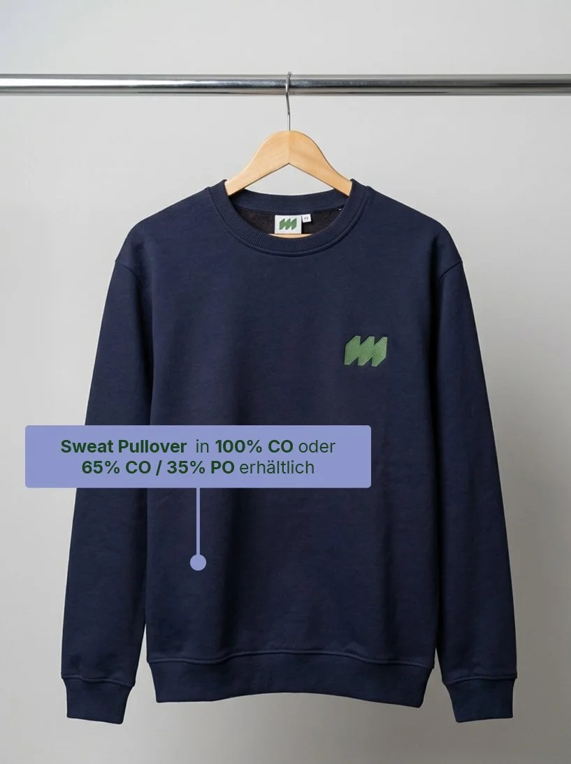 Dunkelblauer Pullover mit Kimpex Logo