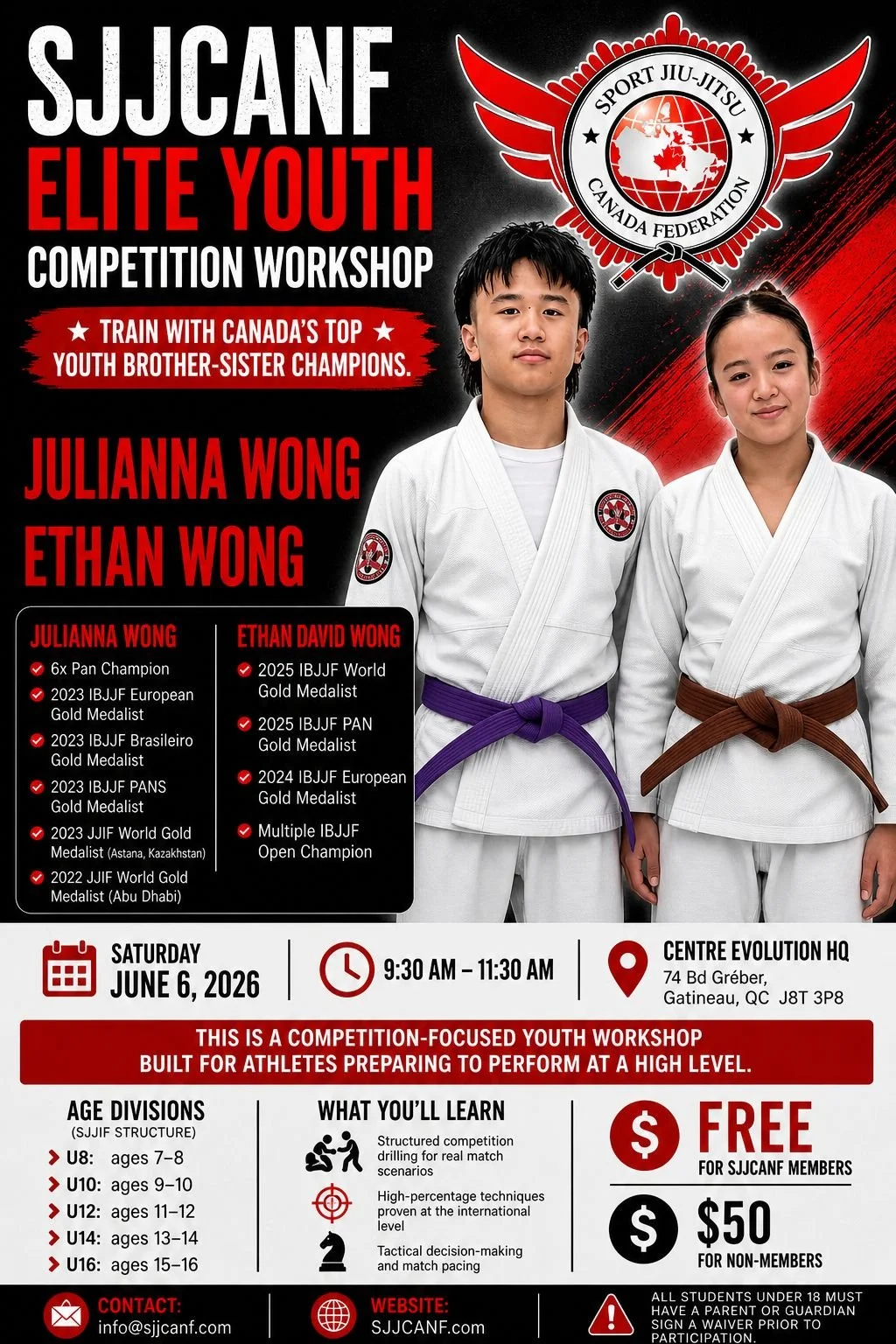 Poster for youth competitor workshop