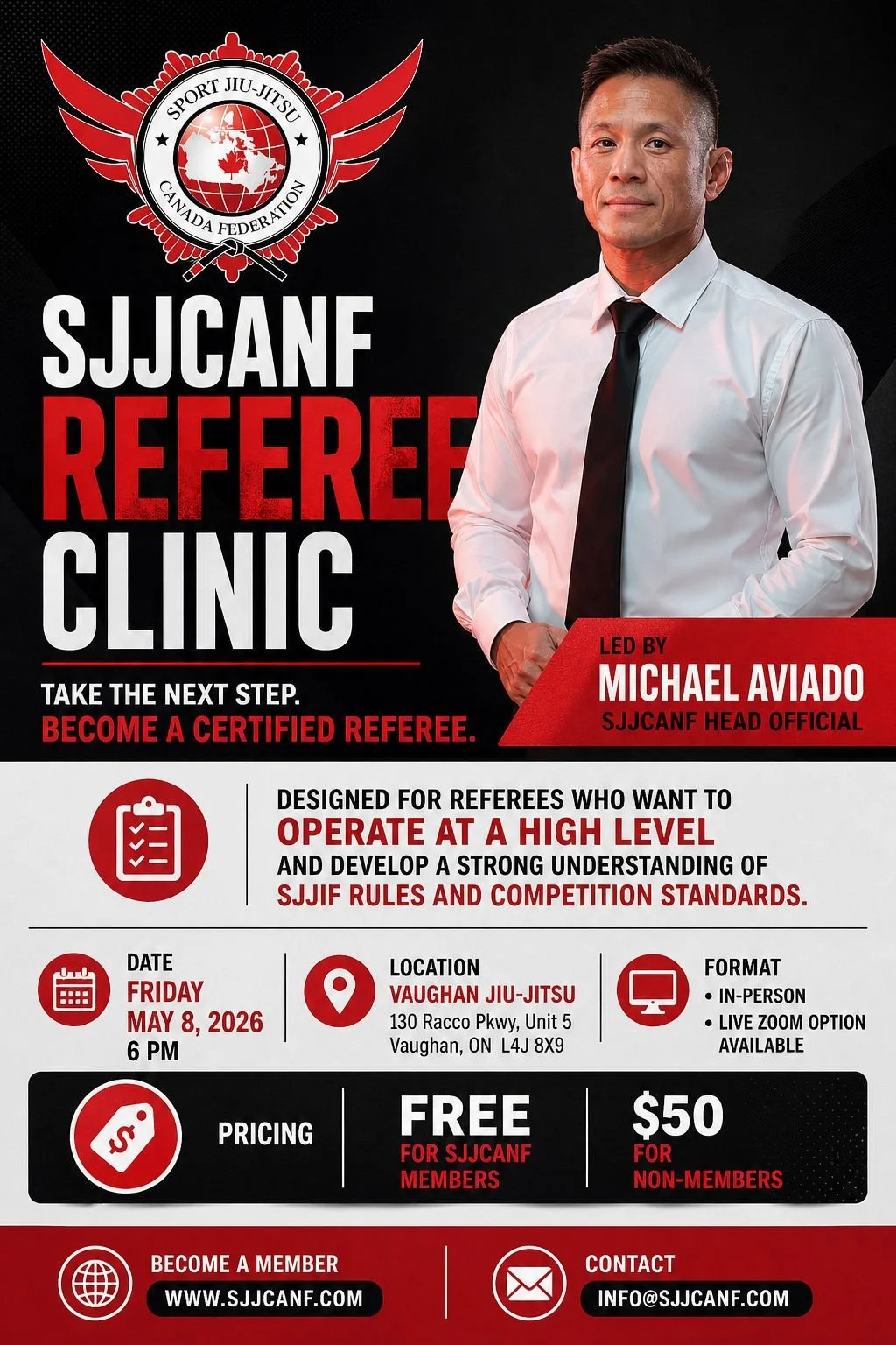 Poster for SJJCANF Referee Clinic