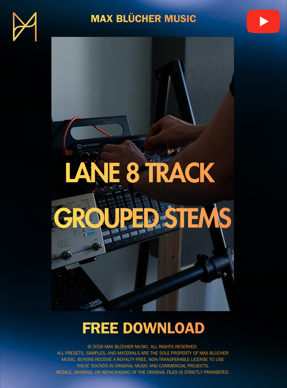 LANE 8 Free Grouped Stems