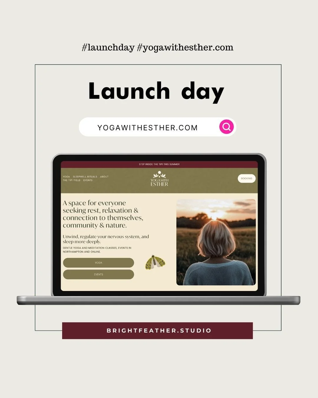 Working with Esther was such a delight as we made our way through the early part of the year to ready her new website and brand for the Summer.⁠
Summer at the farm in Northampton means that the Tipi field is open and with that a vibrant calendar of e