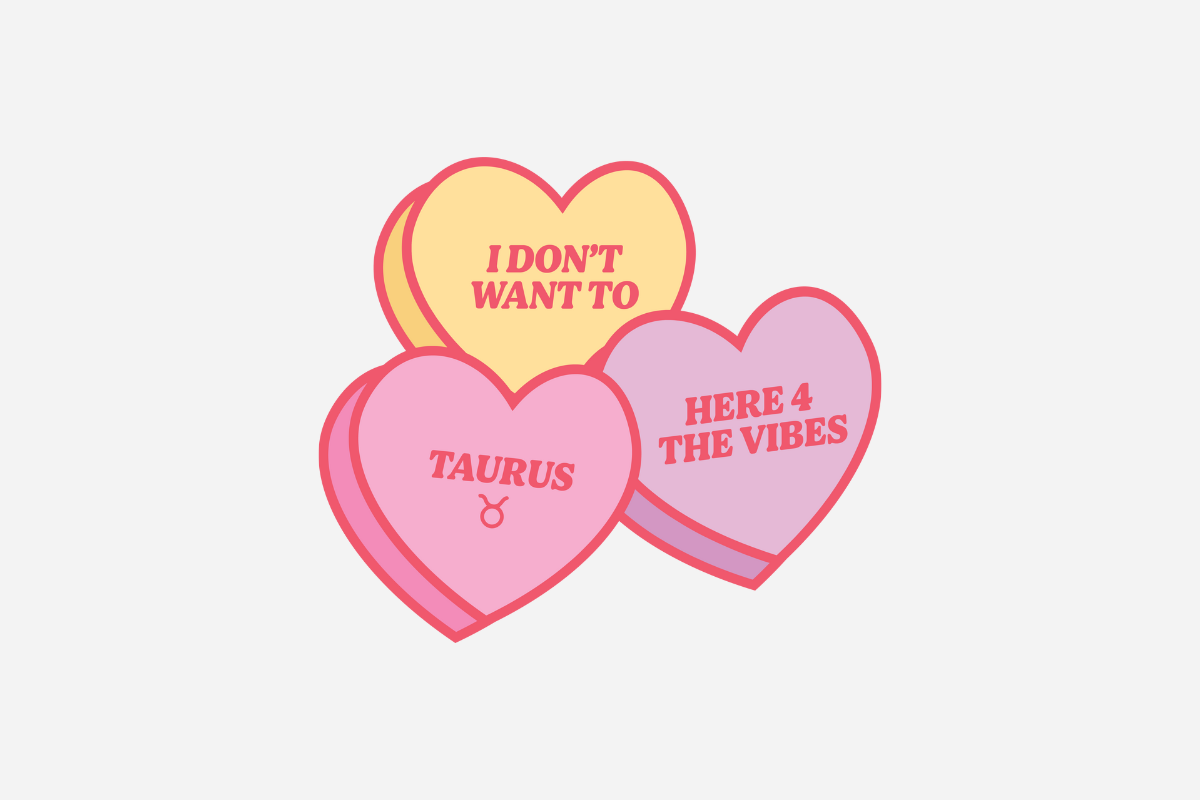 Taurus Horoscope Conversation Heart
