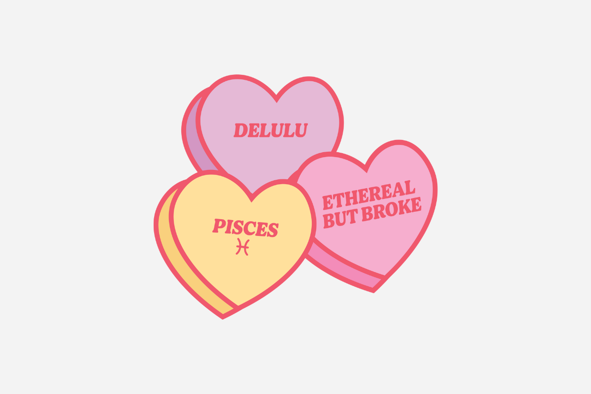 Pisces Horoscope Conversation Heart