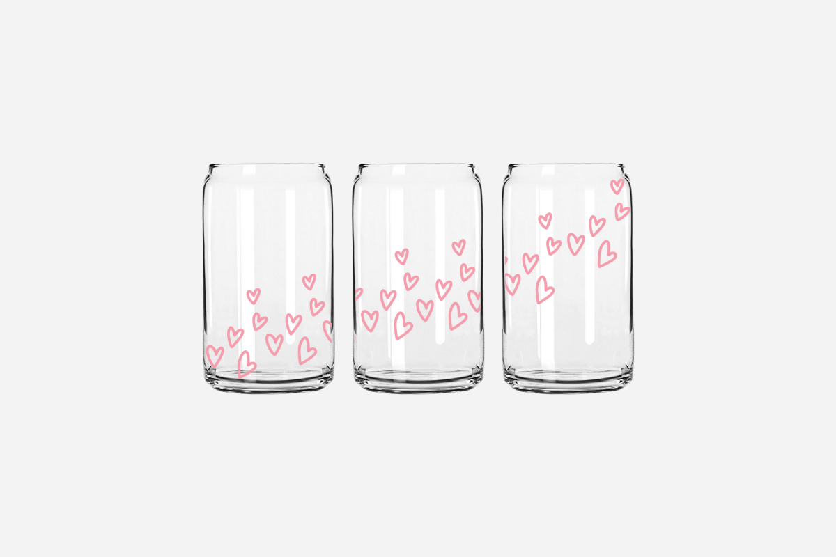 Valentine Hearts Cup Wrap