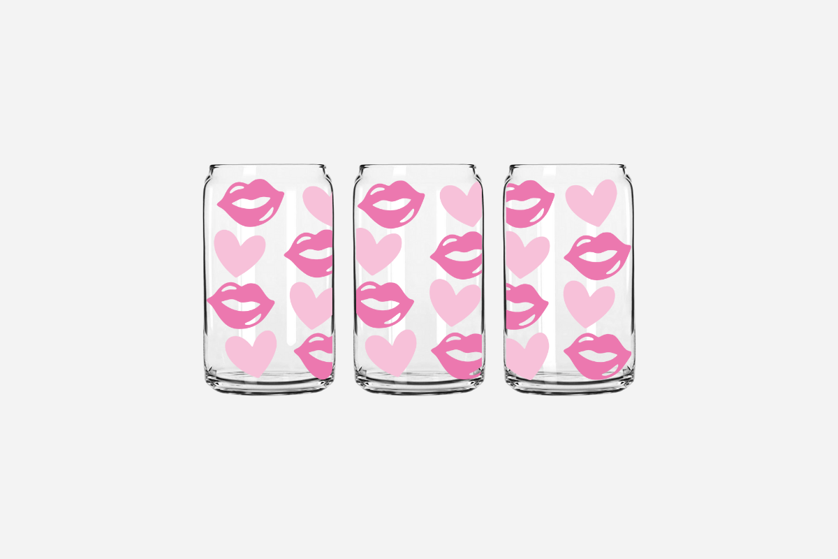 Pink Lips Cup Wrap