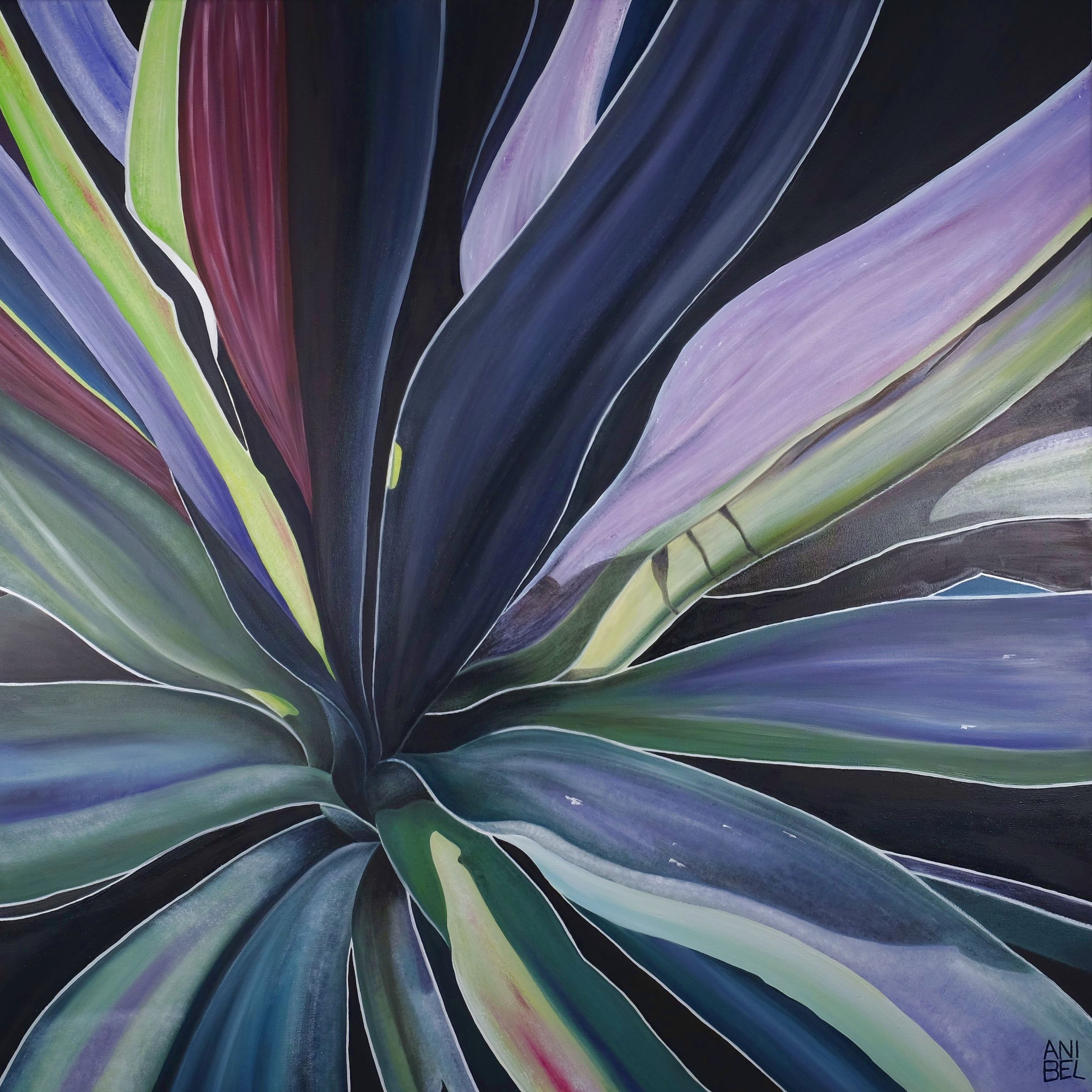 STORM Huile sur toile 90x90cm 2024