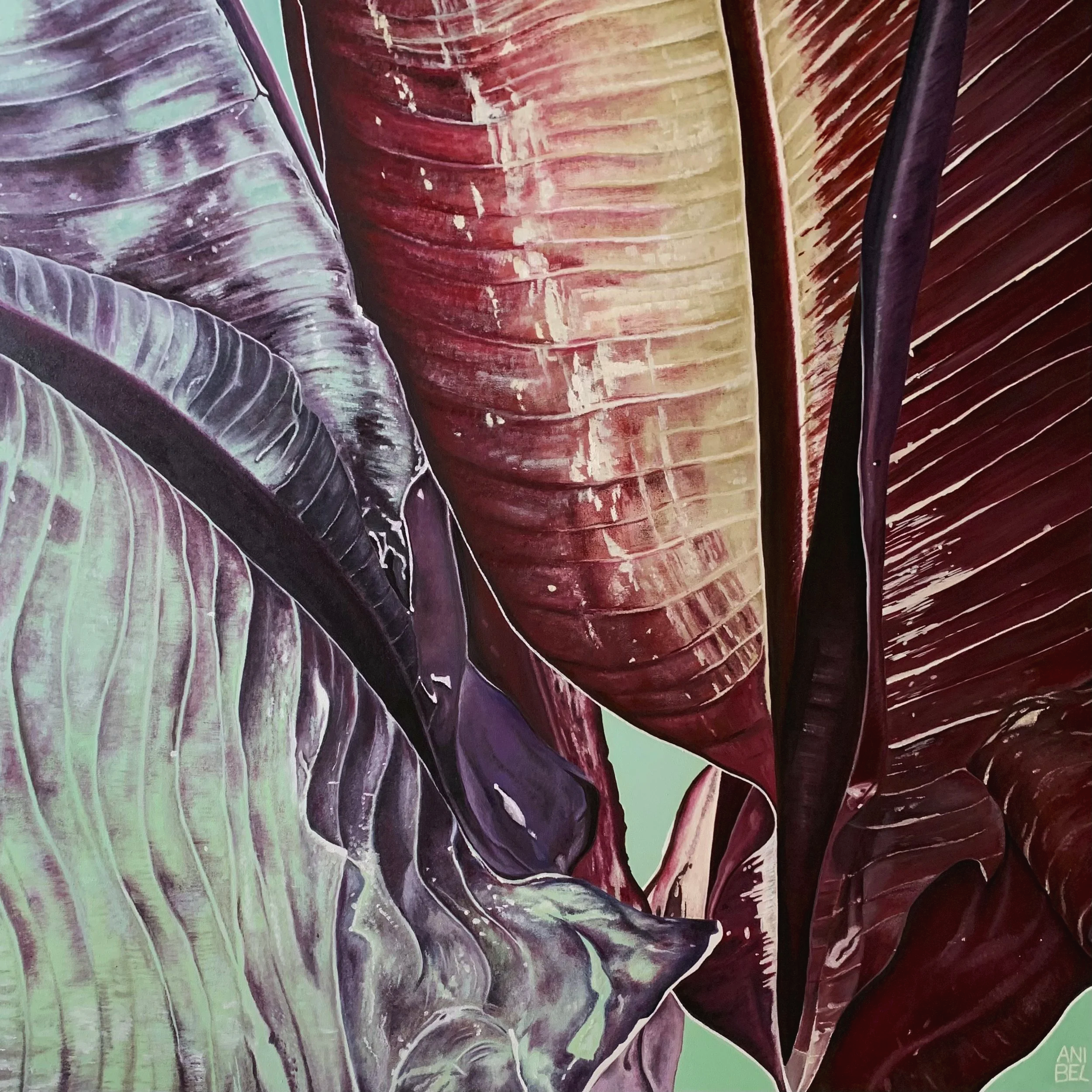 FOSSIL Huile sur toile 100X100cm 2025