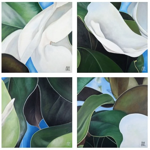 CANOPY Huile sur toile 50X50cm 2024      QUADRIPTYQUE