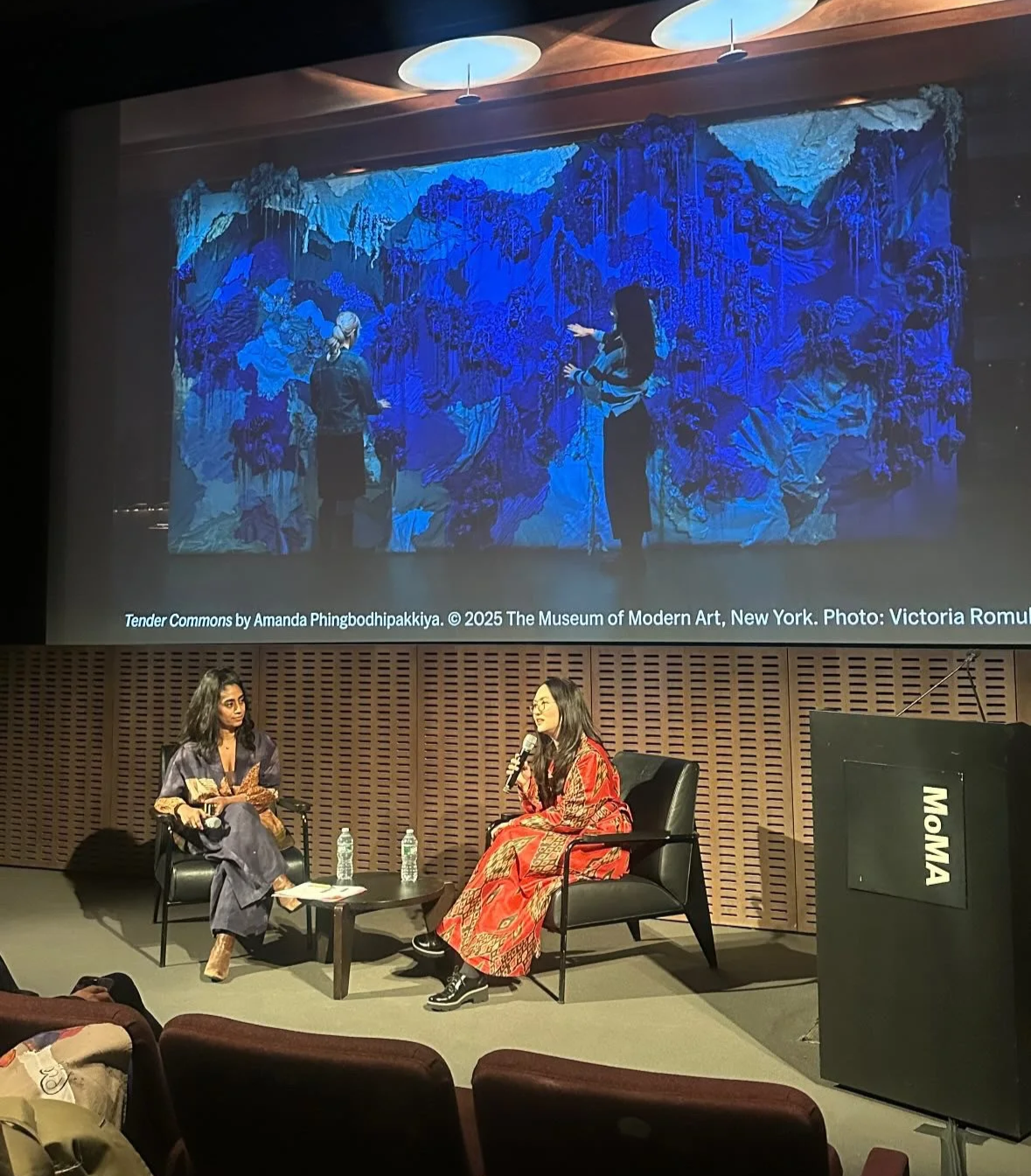 Artist talk with Amanda Phingbodhipakkiya at the Museum of Modern Art as part of her installation, Tender Commons