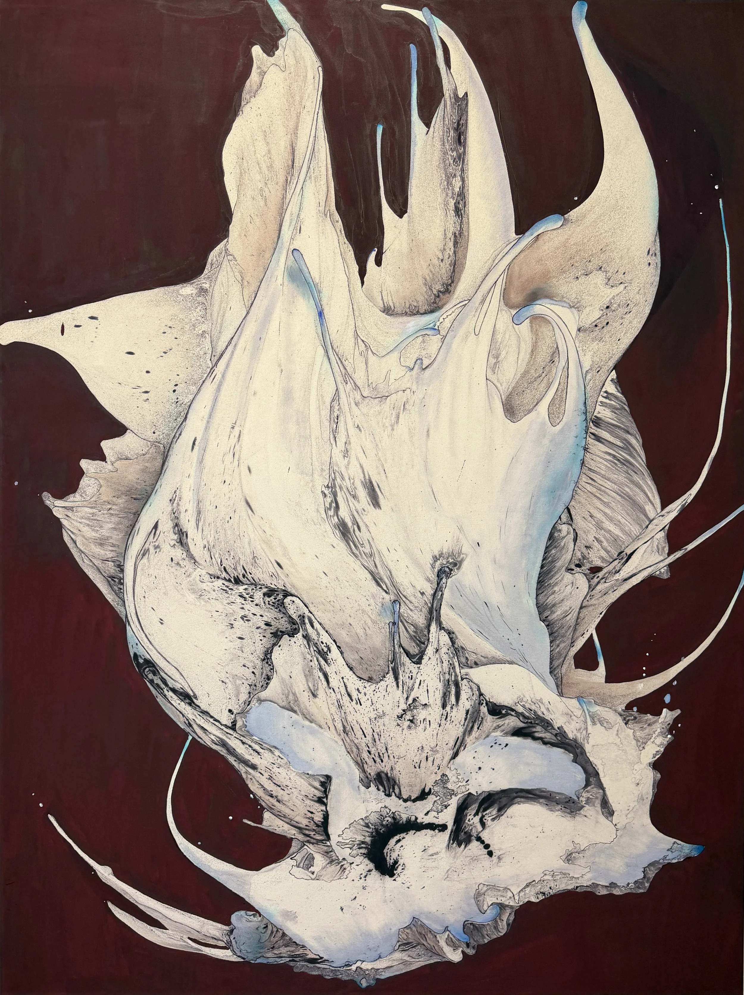 Sleep, mixed media on canvas, 200x150cm