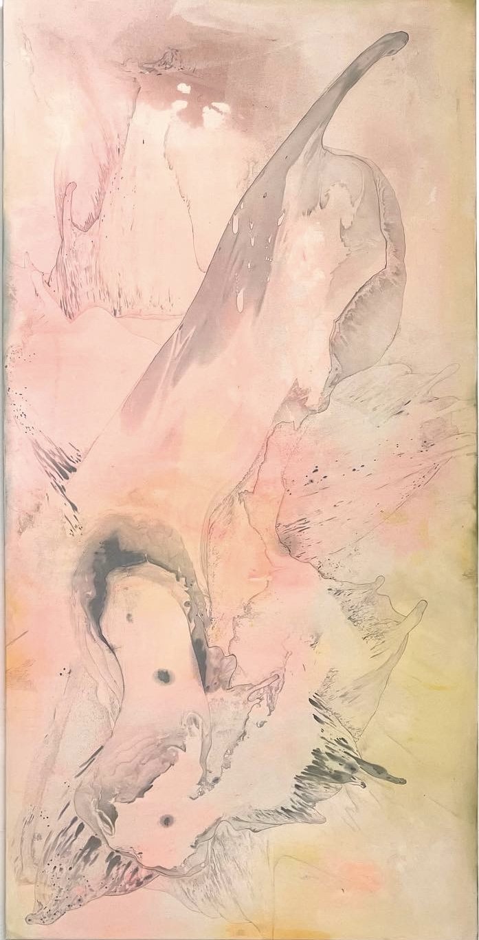 L61, mixed media on canvas, 200x100cm