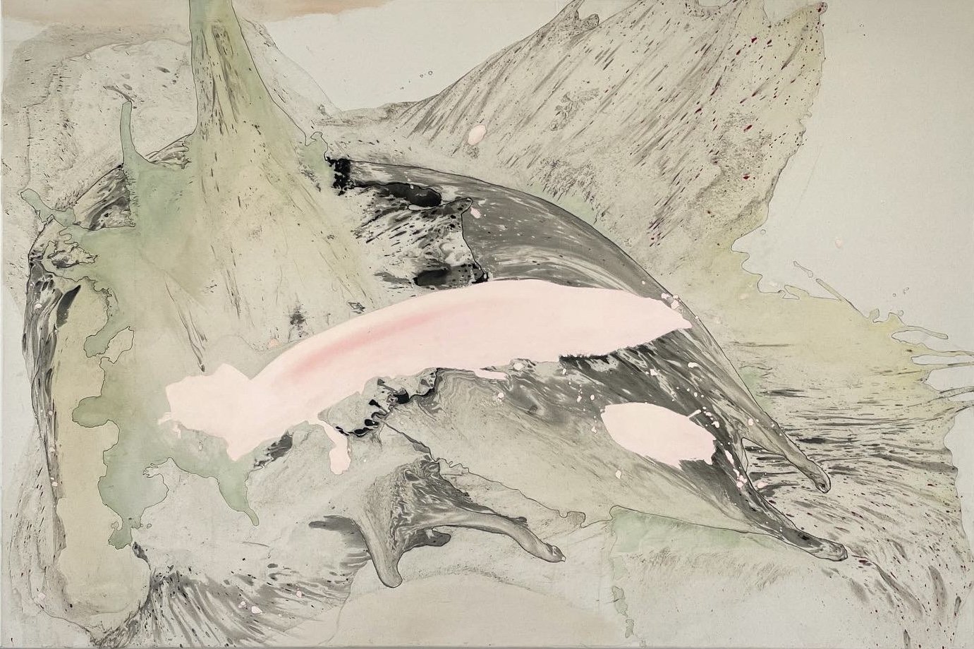 B95, mixed media on canvas, 100x150cm