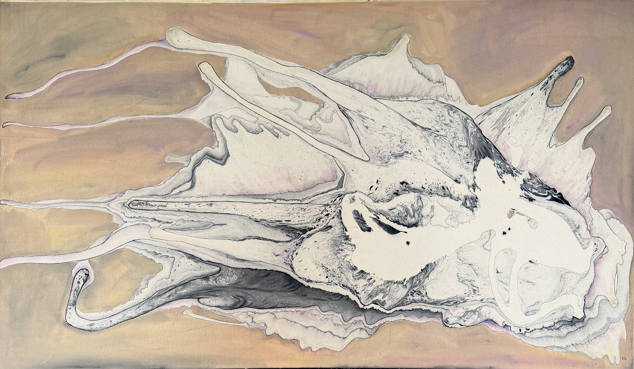 ACOS2, mixed media on canvas, 79x145cm
