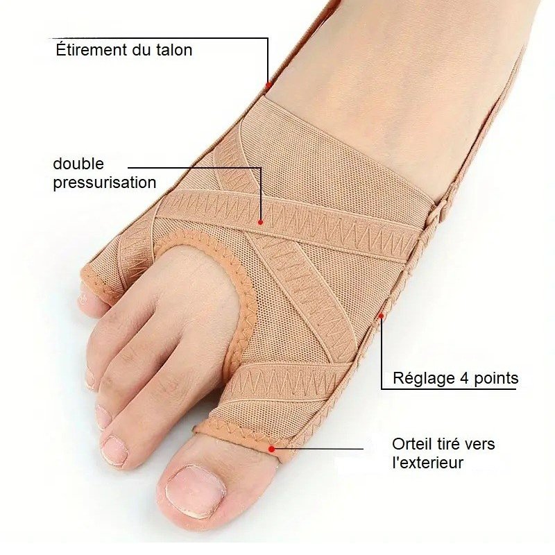 Chaussette correctrice d'orteils