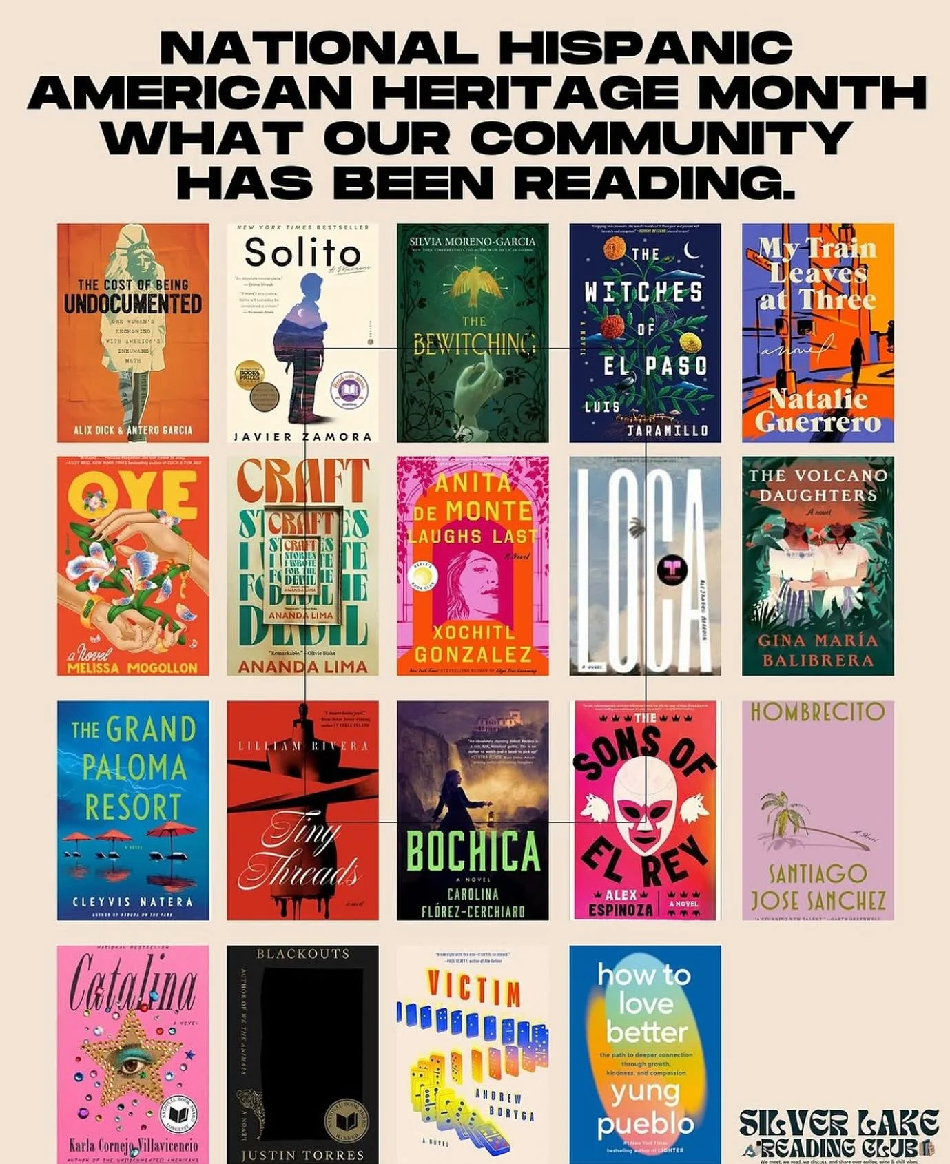 Happy Hispanic Heritage Month |

Thanks @silverlake.reading.club for sharing a few of the incredible books by Latinx authors and voices enjoyed by your readers.