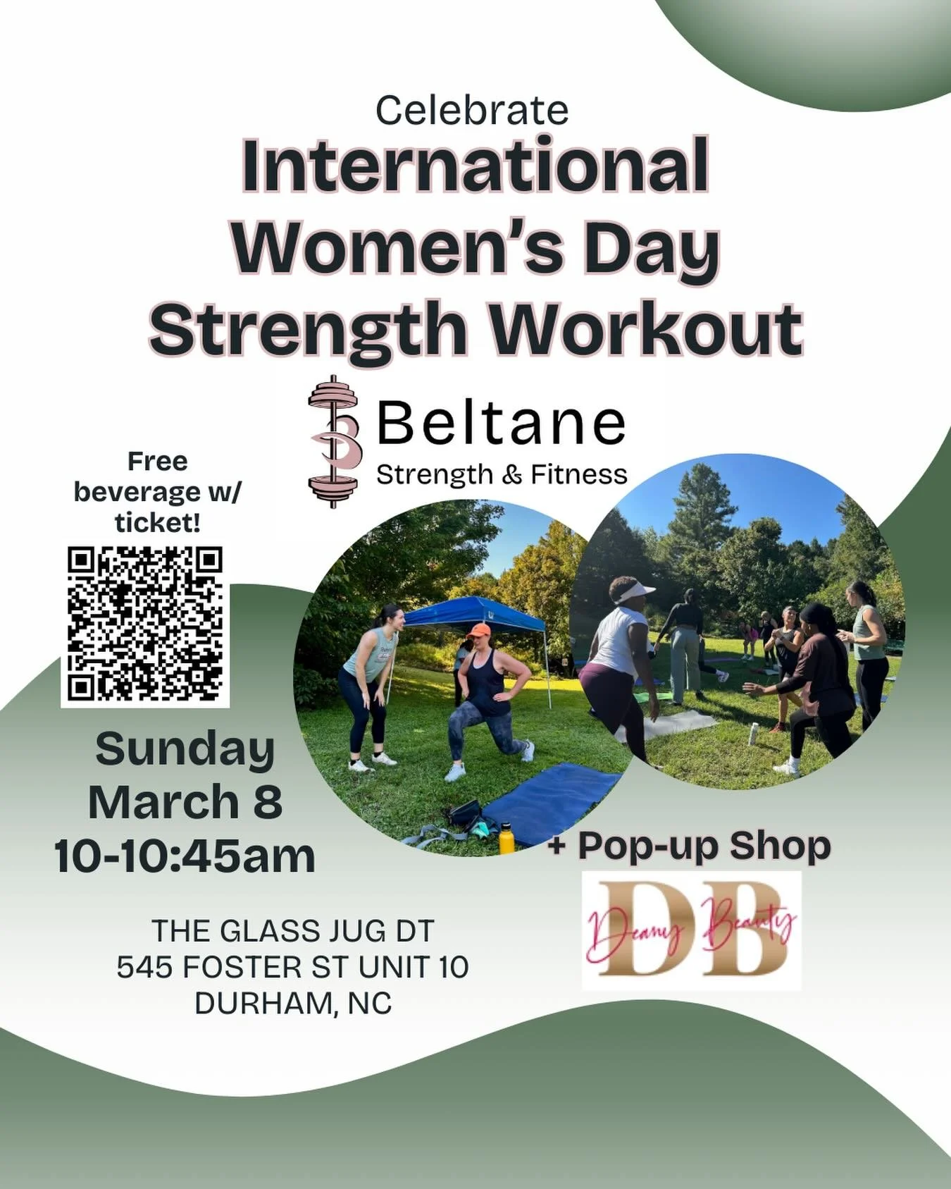 Join us to celebrate 1 year of Beltane Strength &amp; Fitness and International Women&rsquo;s Day with a strength workout on Sunday March 8 at 10am @glassjug_downtown !

We will be outside, weather permitting. Everyone is welcome to join! Beginner fr