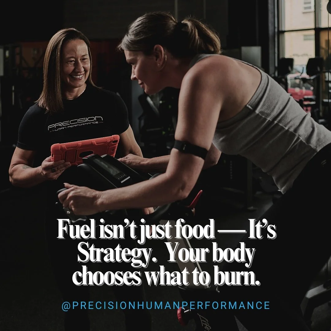 🔥 Fuel Isn&rsquo;t Just Food &mdash; It&rsquo;s Strategy.
Your body is constantly choosing which fuel to burn &mdash; fat, carbs, or a mix &mdash; and oxygen is the deciding factor.
Most people guess how their metabolism works. At Precision Human Pe