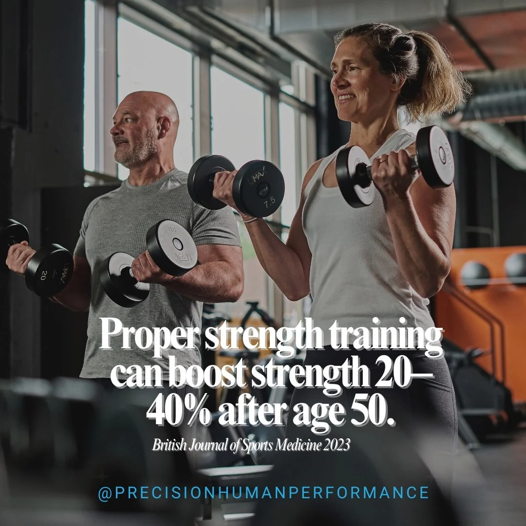 &ldquo;Proper strength training can boost strength 20&ndash;40% after age 50.&rdquo;
This isn&rsquo;t hype&mdash;it&rsquo;s physiology.
In your 50s, your nervous system adapts quickly, muscle tissue responds consistently to load, and strength gains c