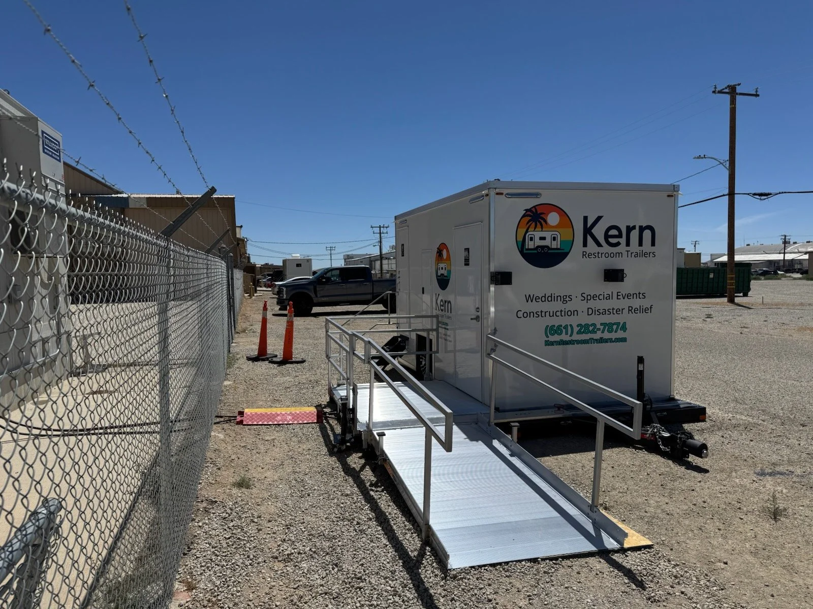 restroom trailers for construction/long-term - Kern County CA
