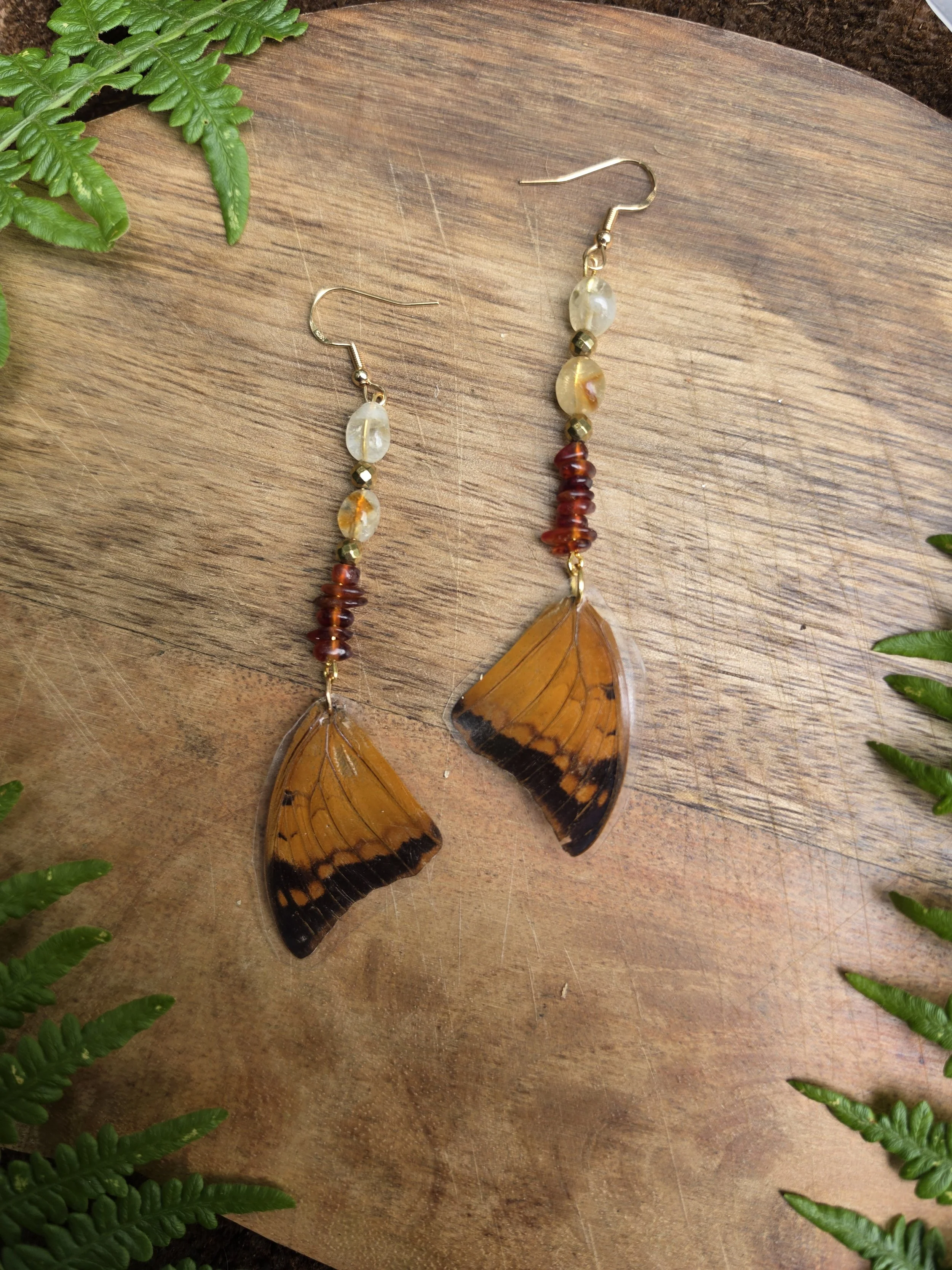 Amber & Citrine Earings