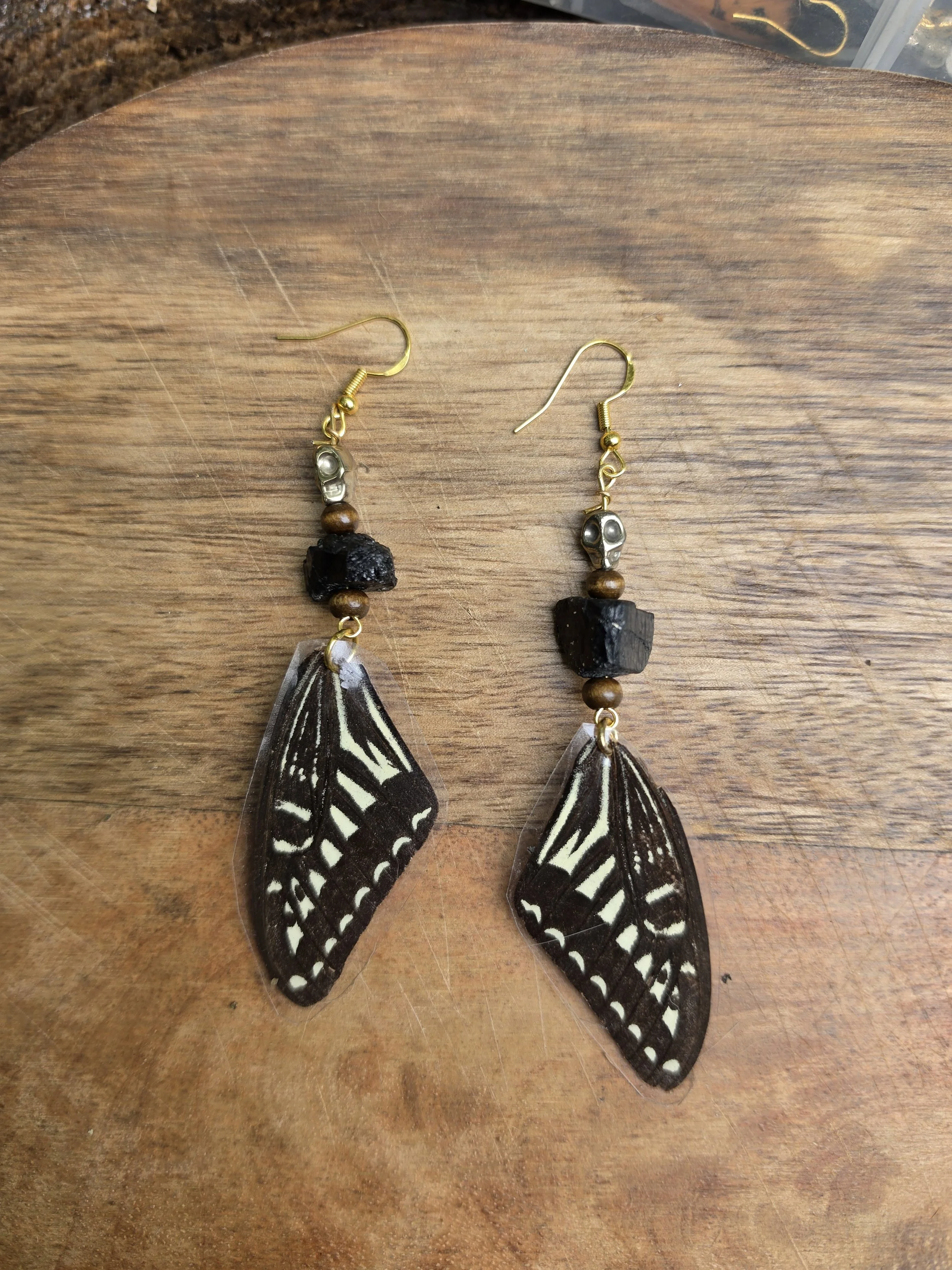 Tourmaline Butterfly Earingss