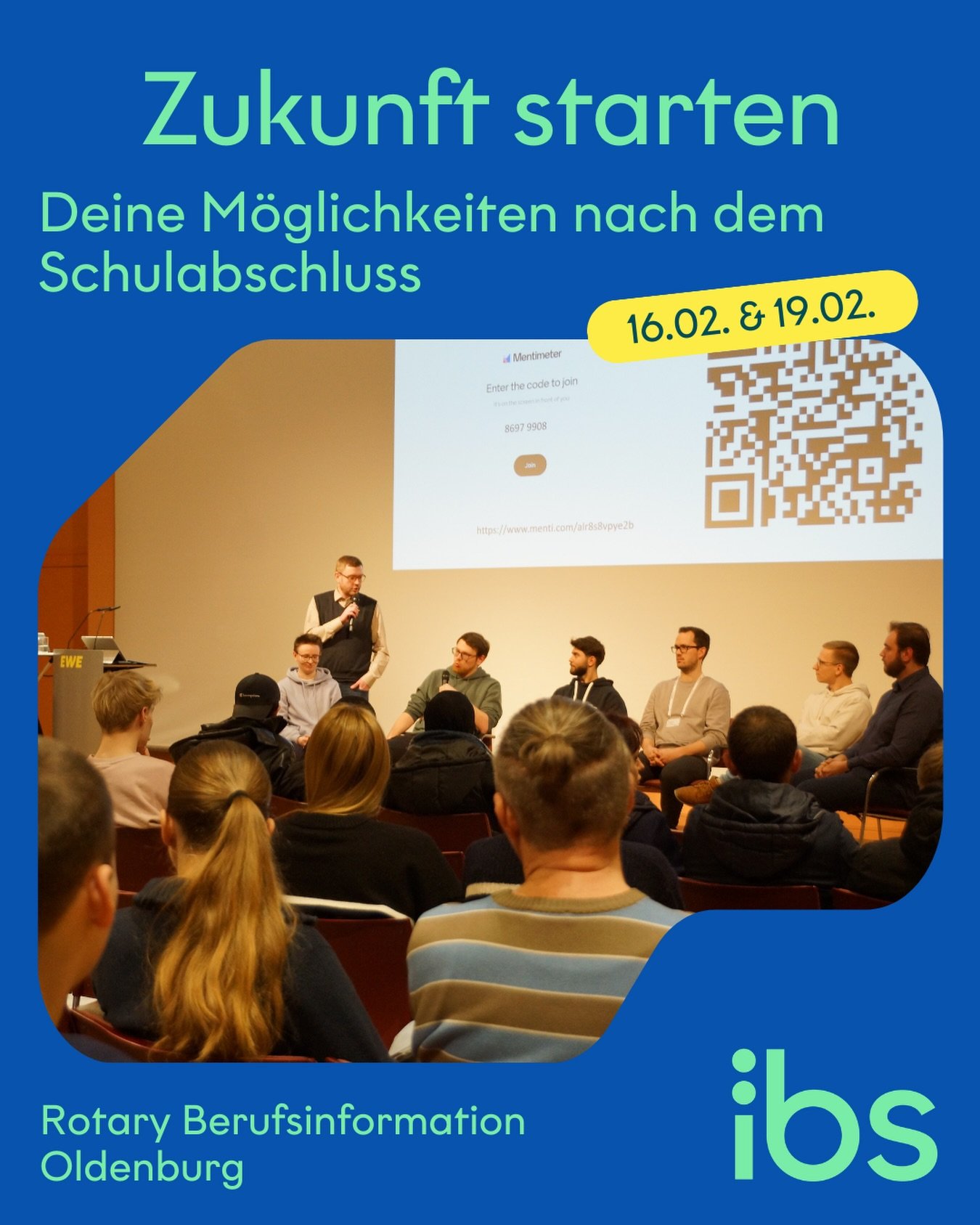 🚀 Entdecke deine Karrierechancen!

Du interessierst dich f&uuml;r ein Duales Studium an der IBS Oldenburg? Dann komm vorbei und erfahre bei der Rotary Berufsinformation aus erster Hand, welche M&ouml;glichkeiten dir offenstehen! 🔍💡

📅 16.02.2026 