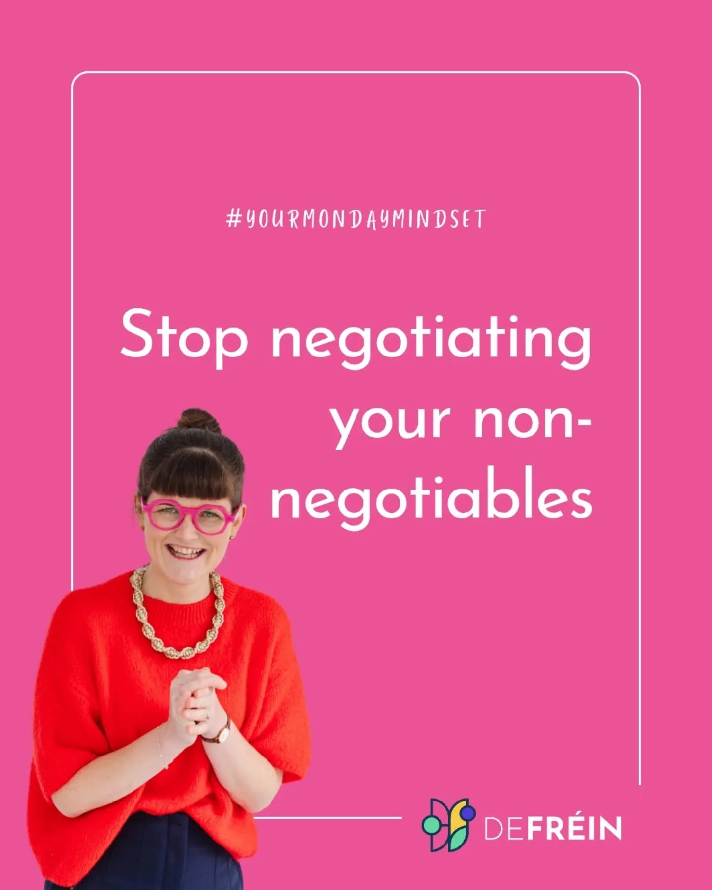 We expend so much energy negotiating our non-negotiables... 

And most of the time, the negotiations are with ourselves. 

Stop negotiating your non-negotiables. 

Channel your energy into honouring them and build your life around them. 

✒️✒️📙
Jour