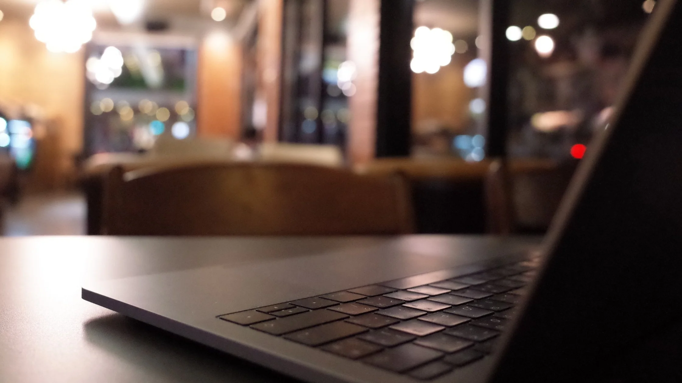 working outside  - laptop on a table - Sum of All Numbers