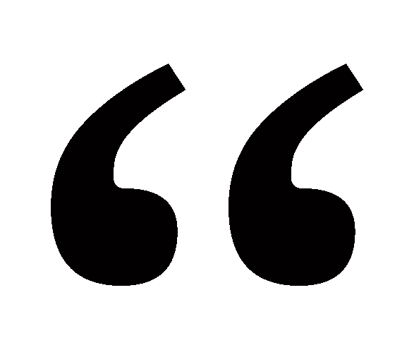 Zwei Anführungszeichen in schwarzer Farbe auf schwarzem Hintergrund.