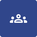 Icon of three people with speech bubble above