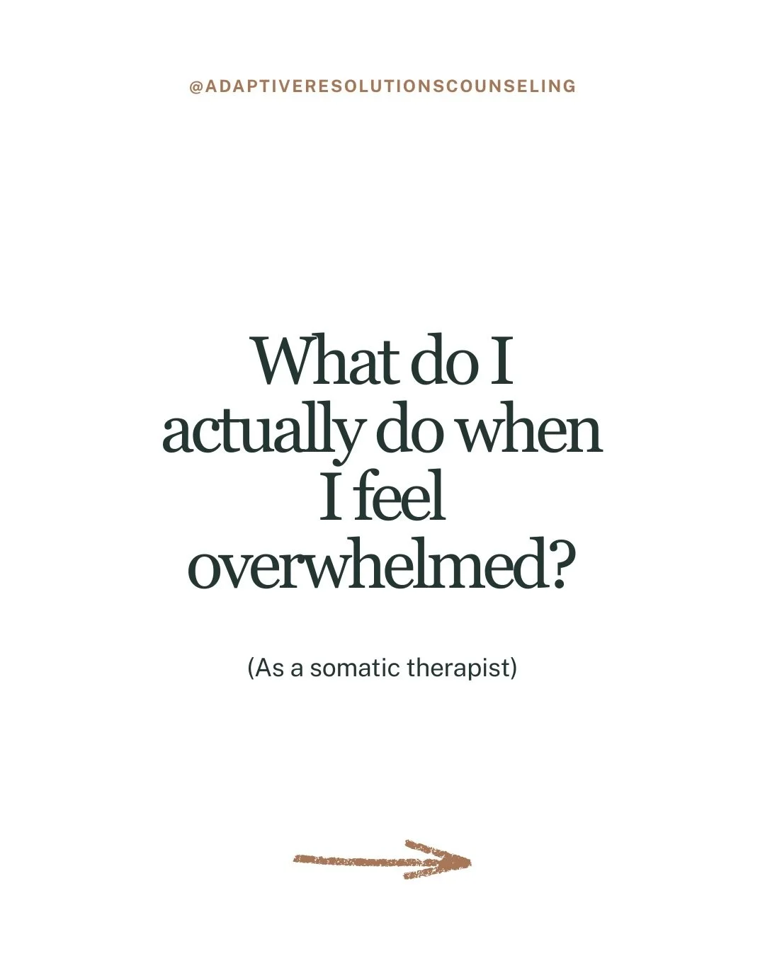 When we&rsquo;re overwhelmed, it&rsquo;s natural to want the feeling to go away as quickly as possible.

We distract ourselves, push through it, try to think our way out of it, or tell ourselves we&rsquo;ll deal with it later.

The challenge is that 