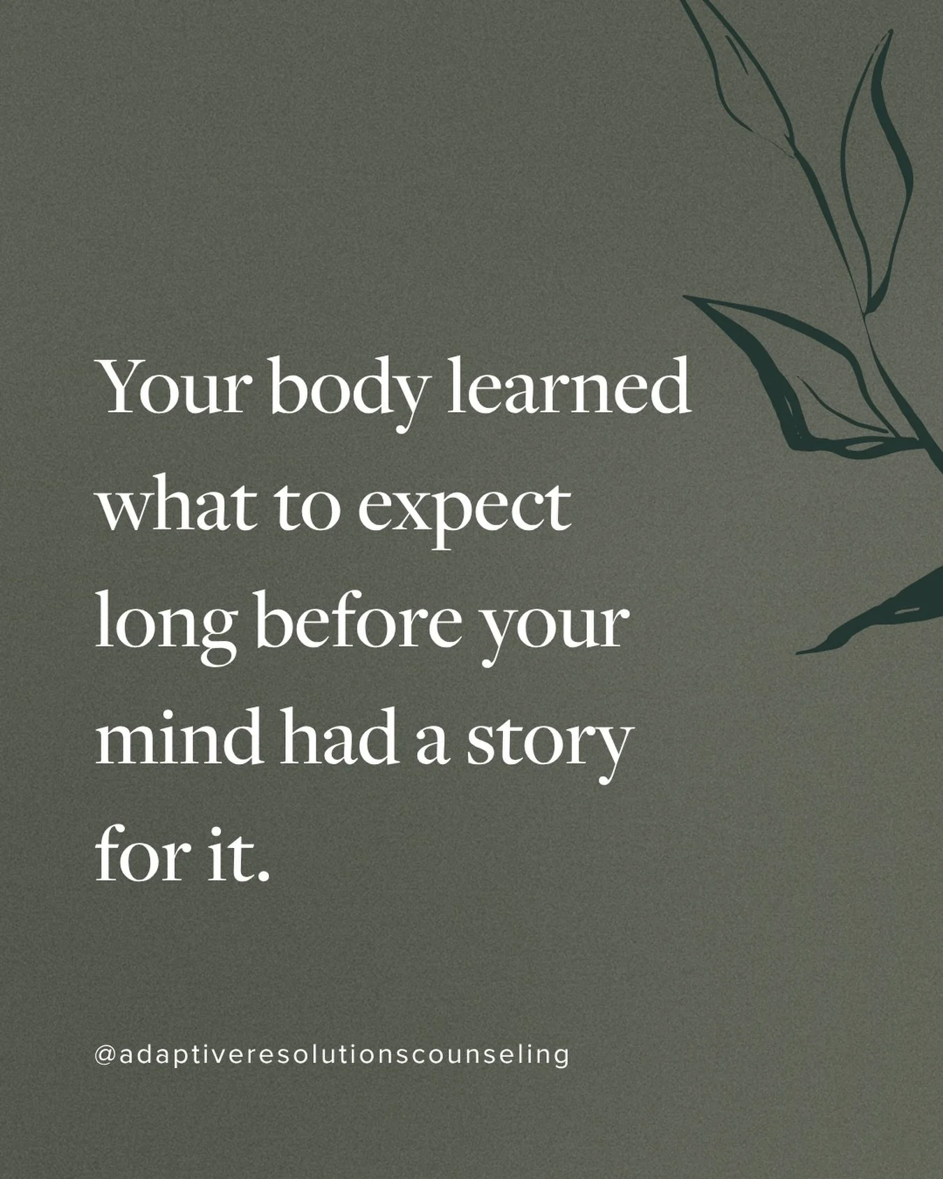 Your earliest experiences didn&rsquo;t begin as thoughts or beliefs. They started in your nervous system.

It was taking in cues about safety, connection, closeness, whether your needs would be met, and what happened when you reached for others long 