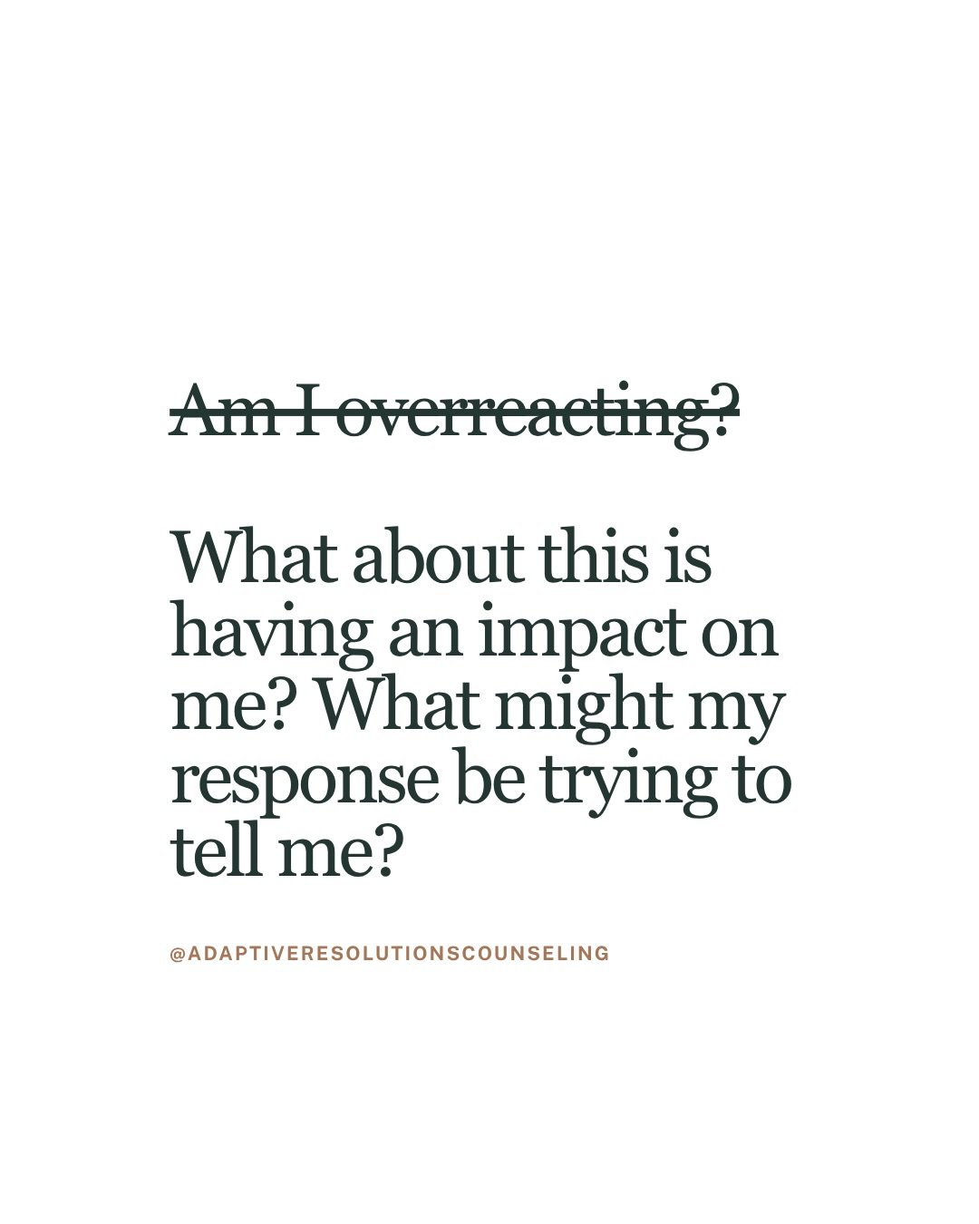 Sometimes the questions we ask ourselves keep our attention focused on managing the outcome, other people, or whether we&rsquo;re getting something &ldquo;right.&rdquo;

Will they be upset? Am I overreacting? Can I just power through? How do I make t