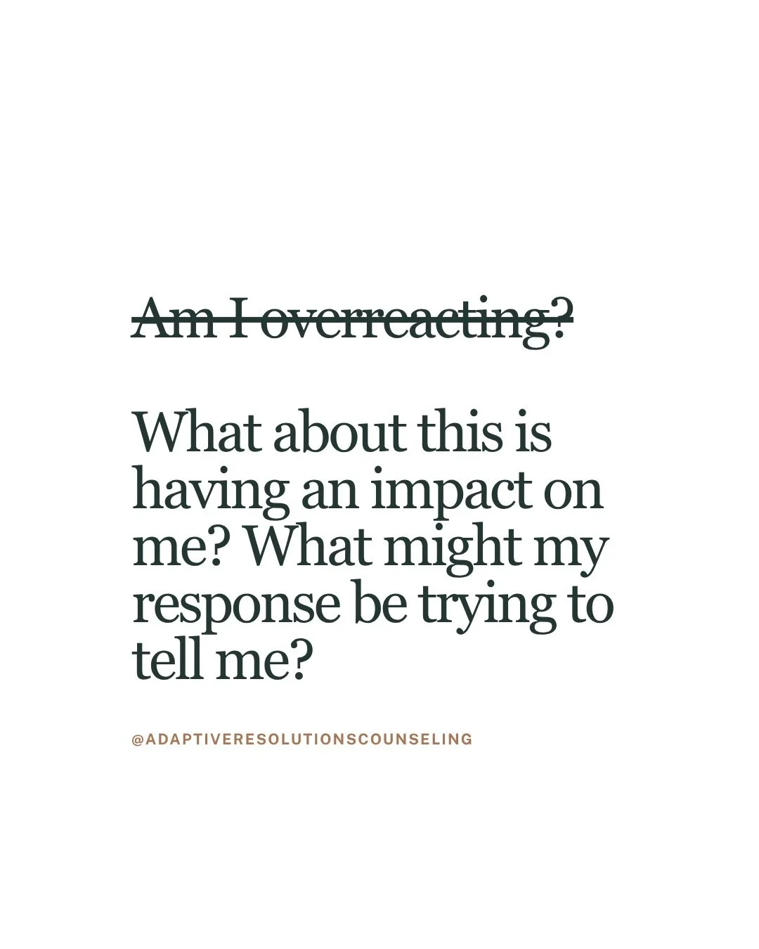 Sometimes the questions we ask ourselves keep our attention focused on managing the outcome, other people, or whether we&rsquo;re getting something &ldquo;right.&rdquo;

Will they be upset? Am I overreacting? Can I just power through? How do I make t