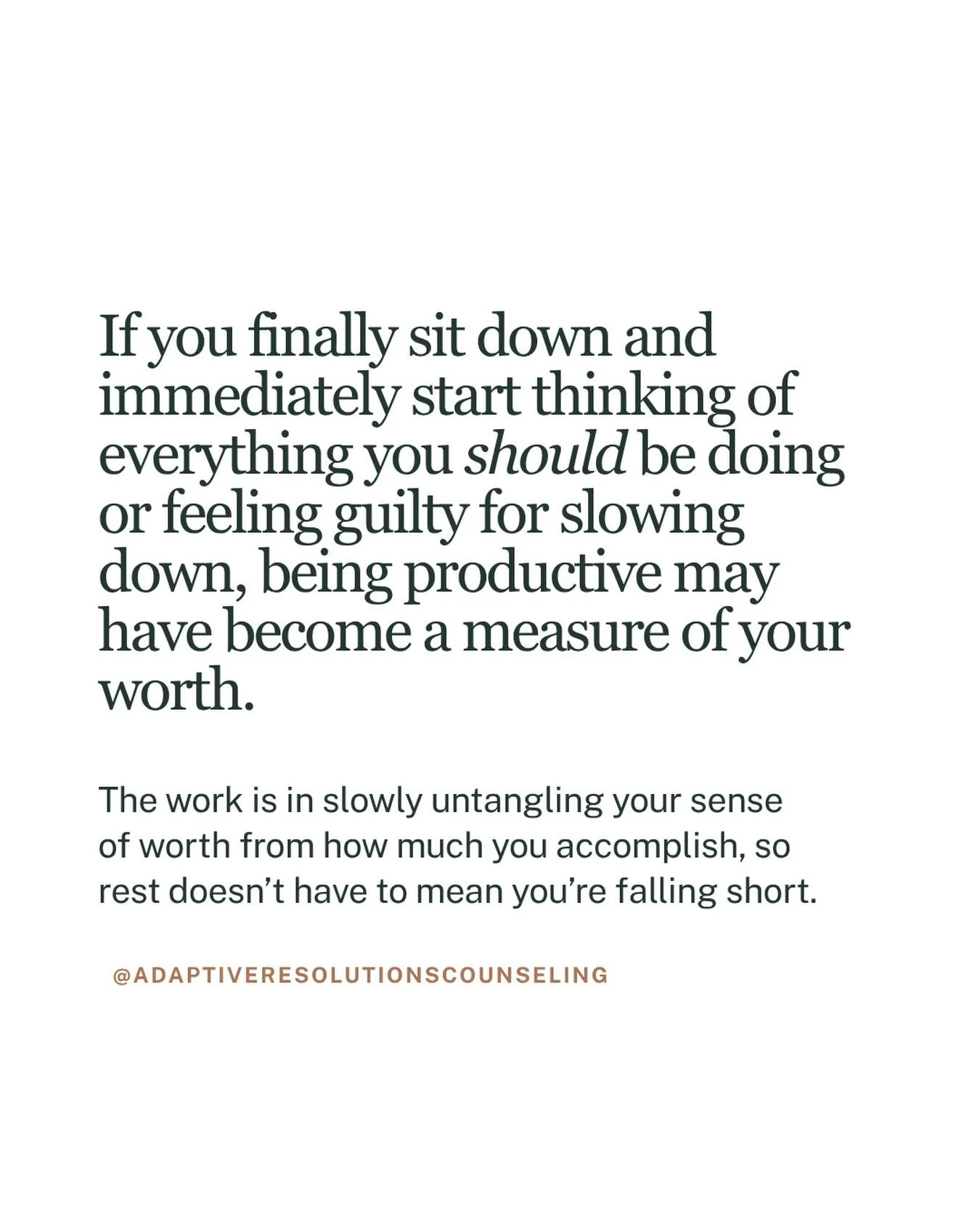 Rest can be surprisingly uncomfortable when &lsquo;doing&rsquo; has become a reassurance that you&rsquo;re enough.

You might finally have a moment to yourself and still feel pulled toward the next task, mentally run through what hasn&rsquo;t been fi