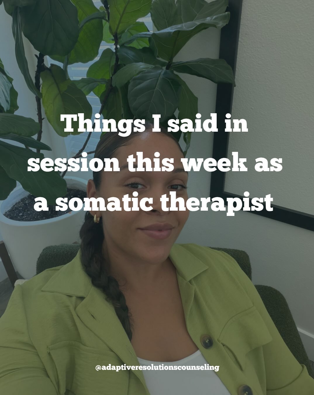 A little glimpse into what it&rsquo;s like to be in the room with me as your therapist. 

I&rsquo;m listening to your words, while also paying attention to your body, your relationships, the dynamics you find yourself in, the deeper conflicts underne