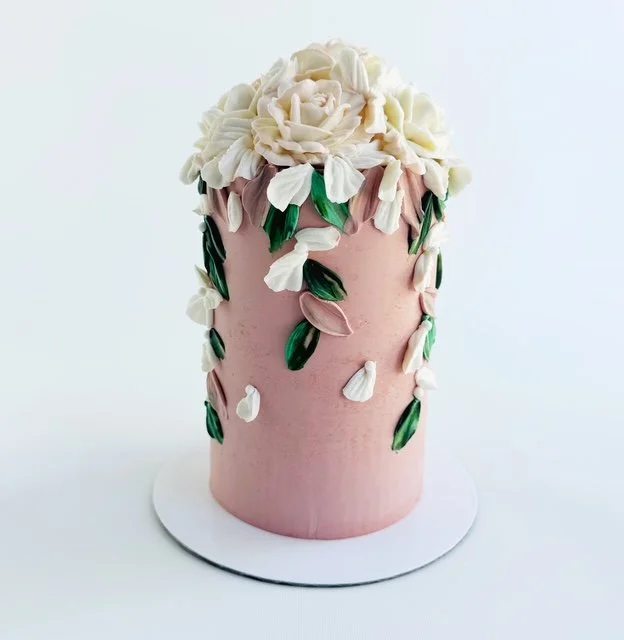 Terricotta Garden Bloom floral decorating cake class in Murrieta CA