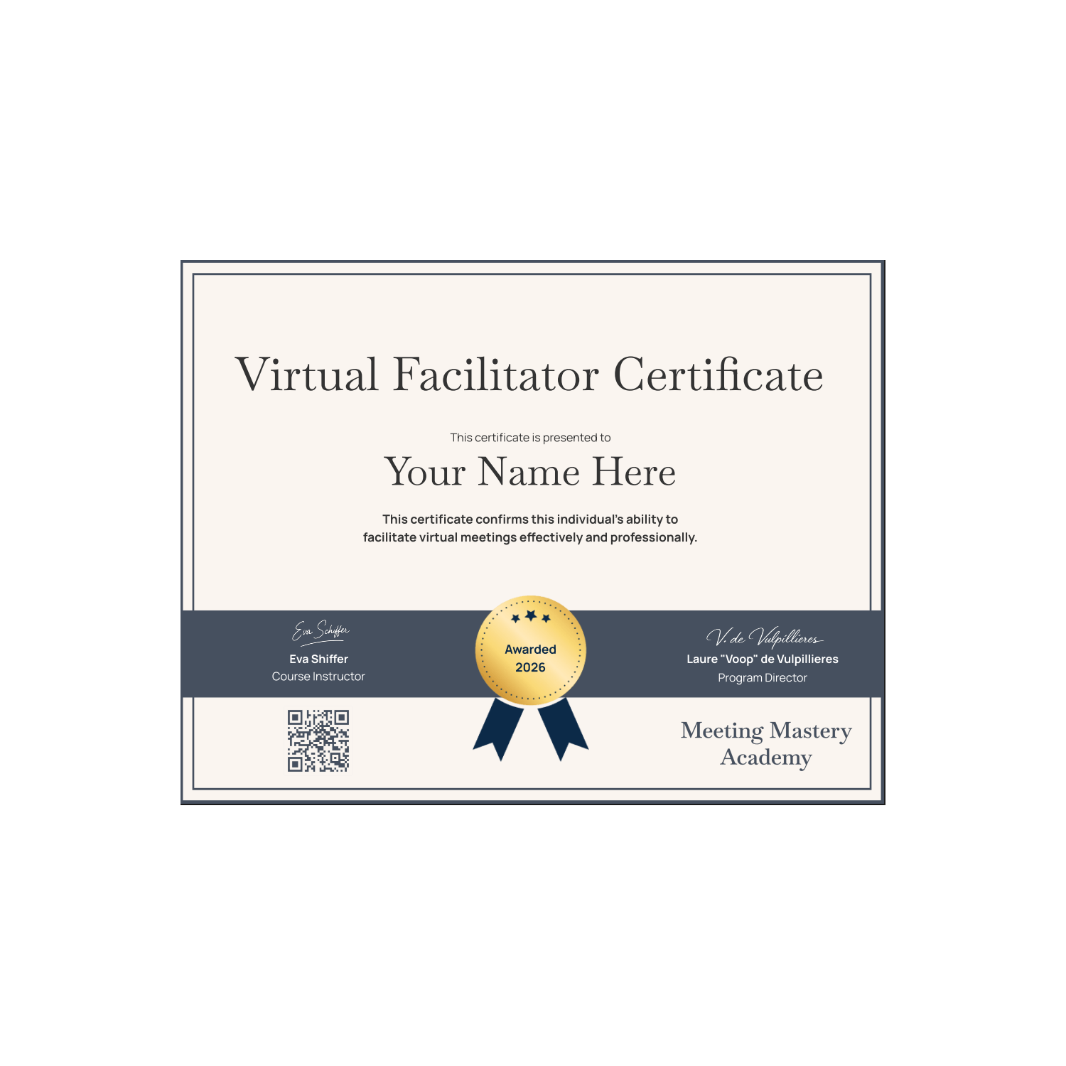 Virtual Facilitator Certificate®  - October 2026