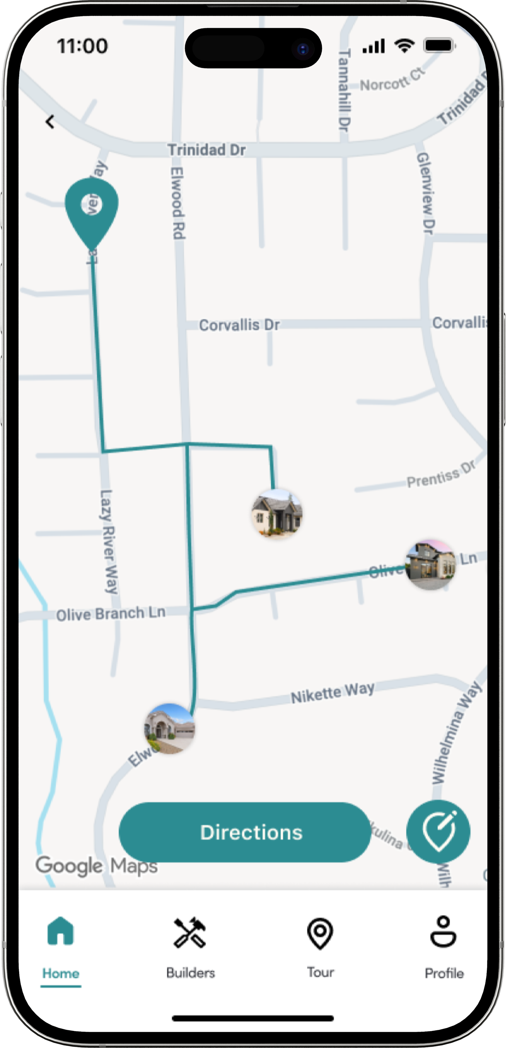HomeTour optimized route mobile mockup