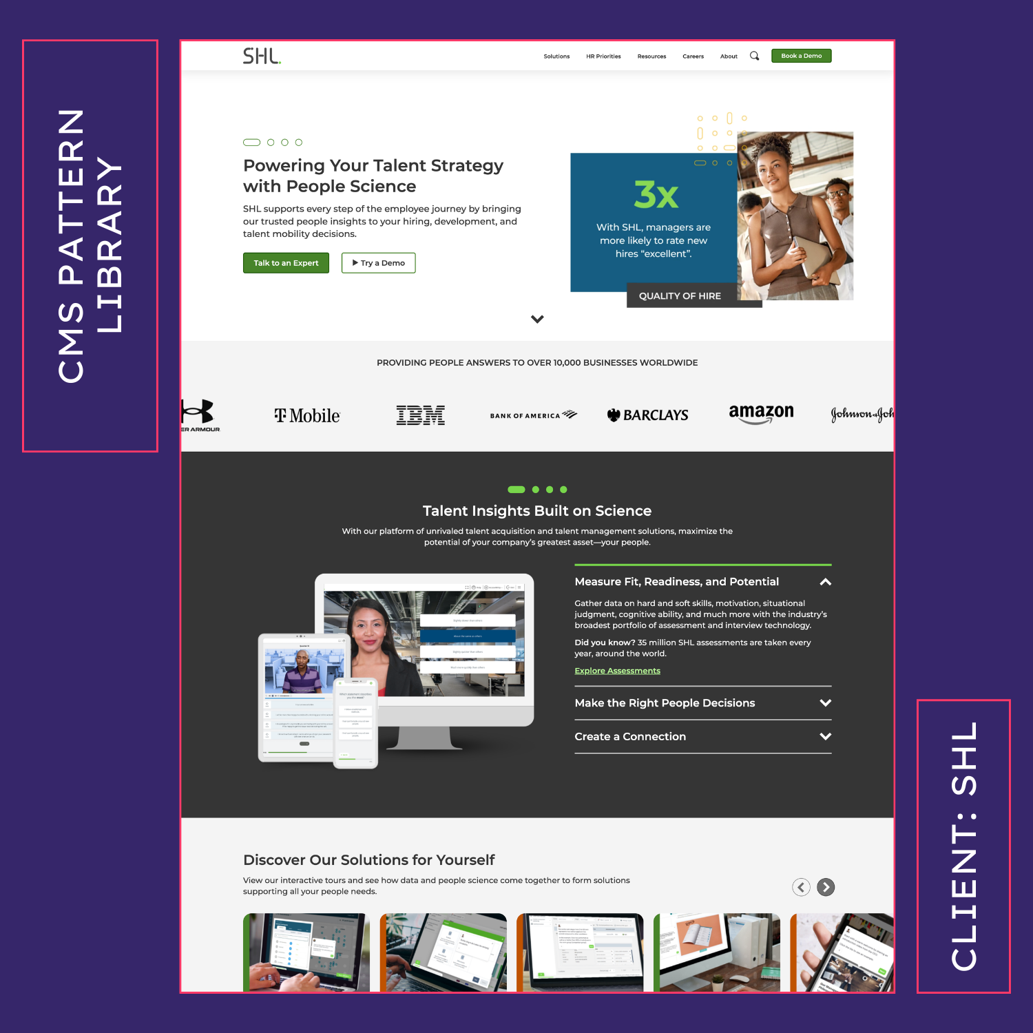 SHL Website Redesign: CMS Pattern Library
