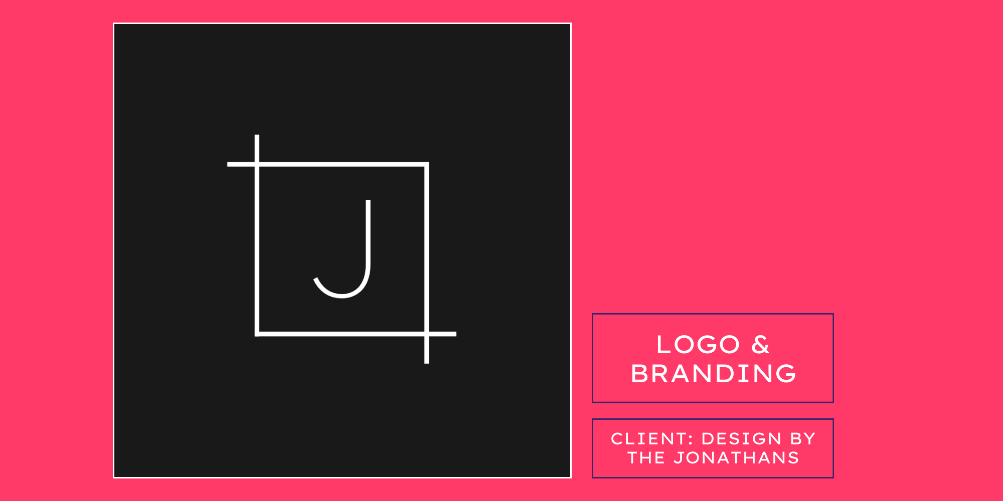 	
Design by The Jonathans black and white logo design banner