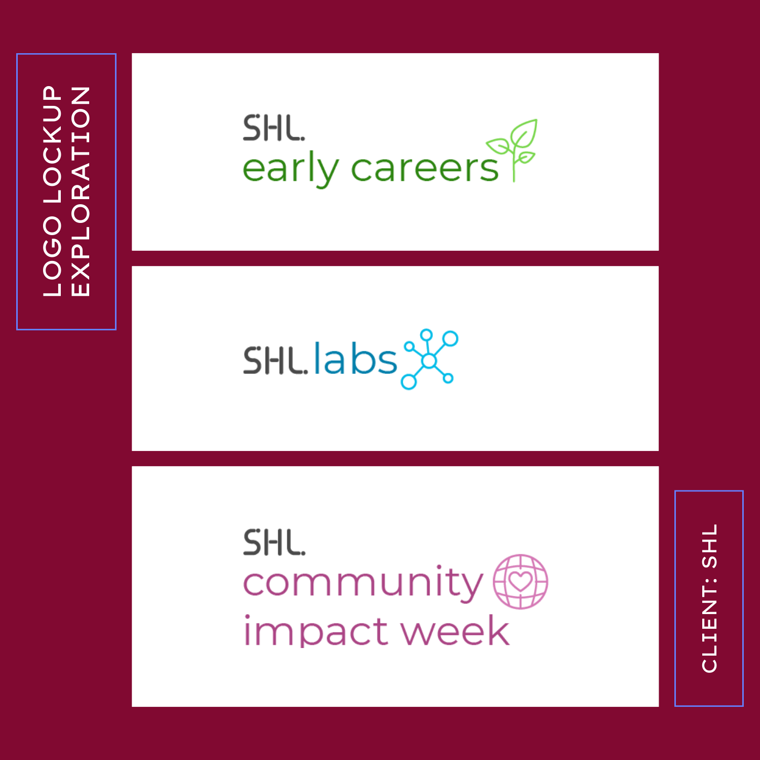 Three logo lockup designs project page thumbnail