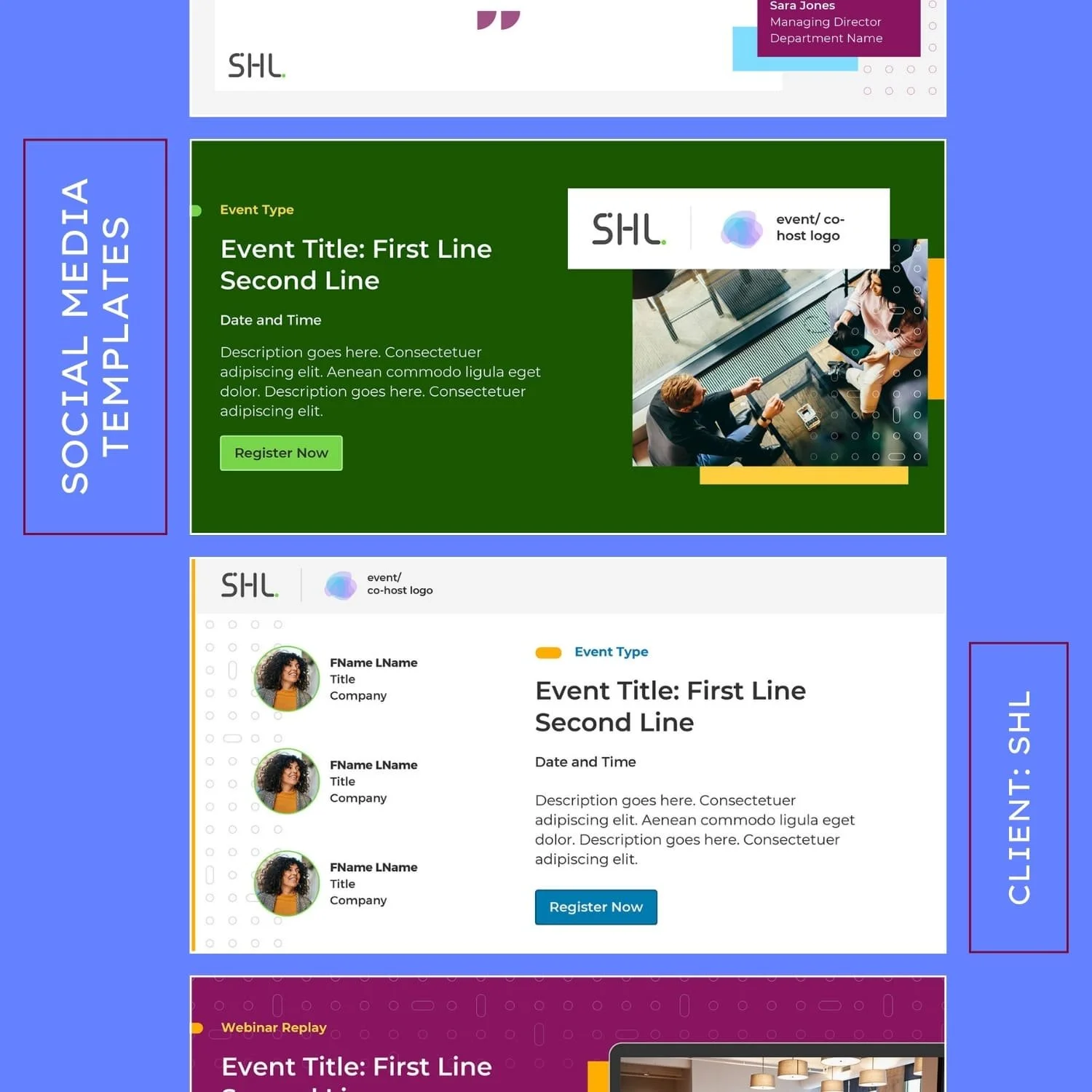 Social media templates for SHL project page thumbnail