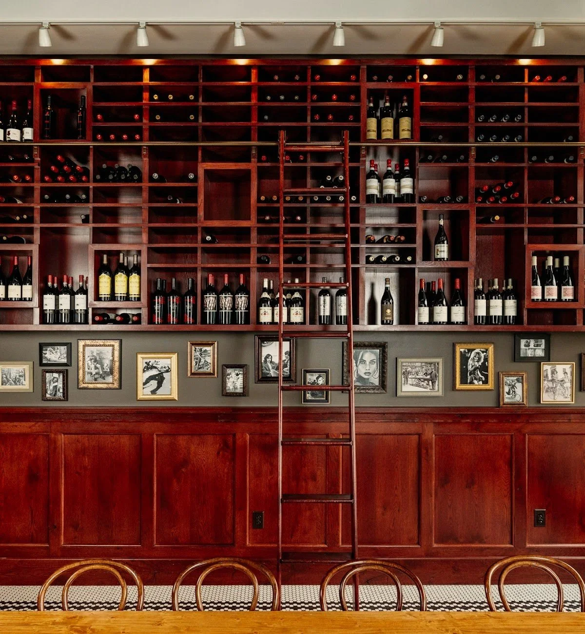 Hotel Goodwin Dining Room Wine Wall