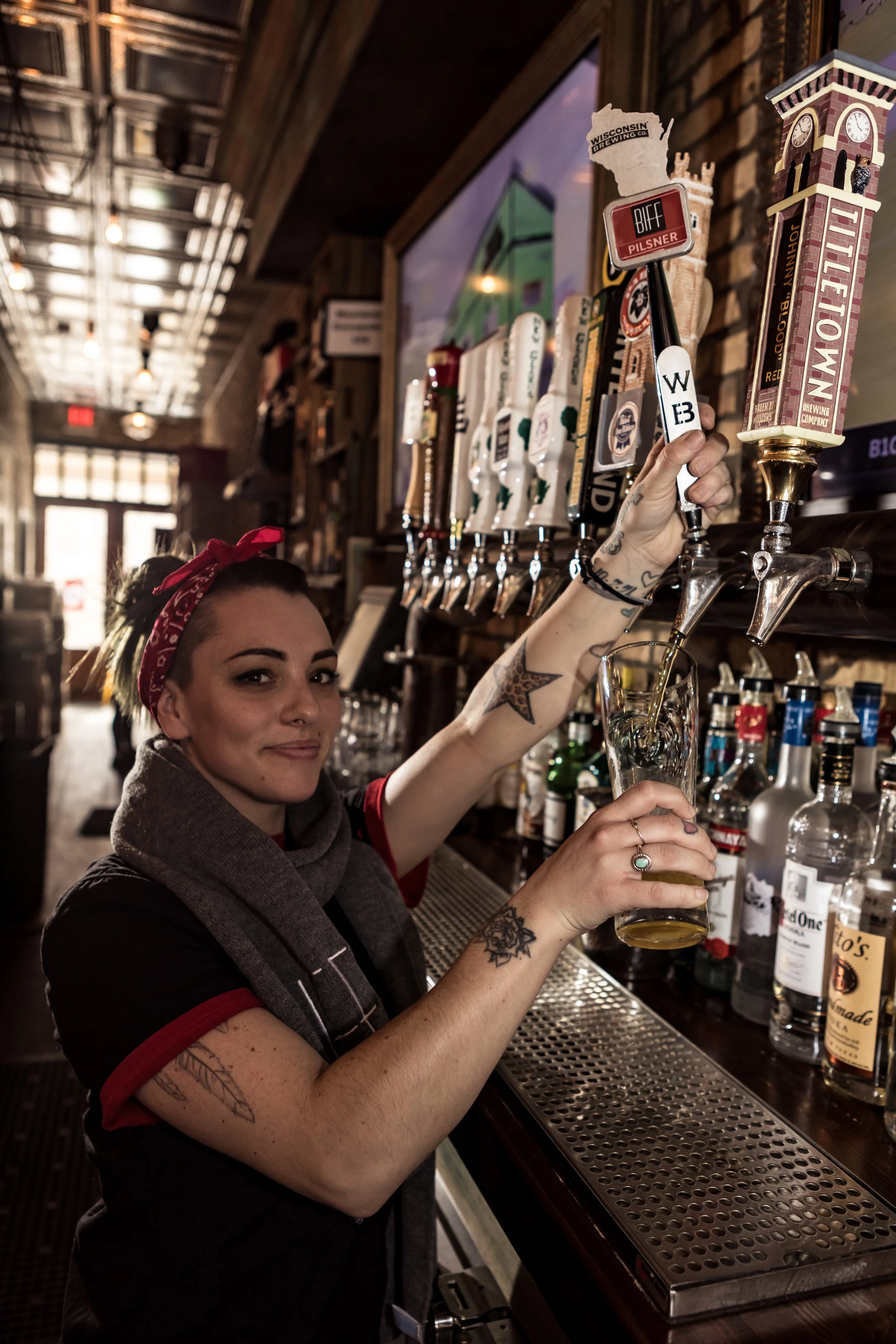 Lucy's Beloit WI woman bartender