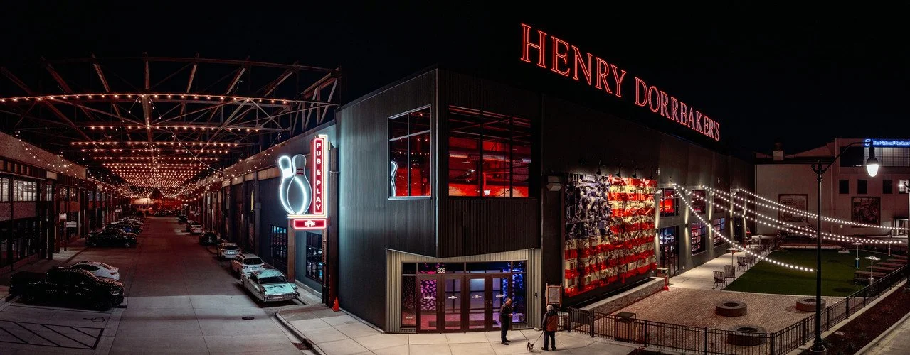 Henry Dorrbakers entertainment space at night