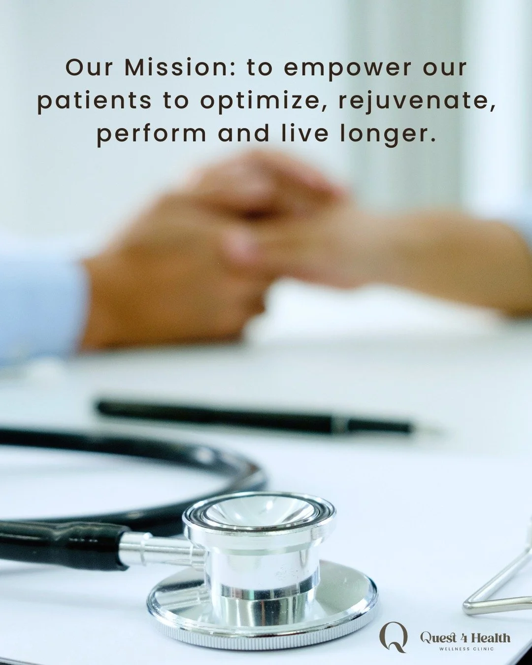 We believe patients deserve more than rushed appointments and generic answers.

At Quest 4 Health, our mission is to empower you with:
✓ Time, attention, and thorough assessments
✓ Evidence-based hormone and brain health therapies
✓ Personalized plan